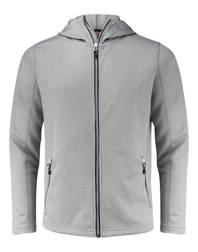 Printer Red PR2262056 Layback Full Zip Hoodie - Grey Melange