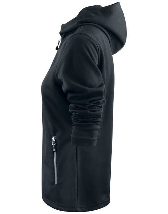 Printer Red PR2262057 Ladies Layback F/Z Hoodie - Black