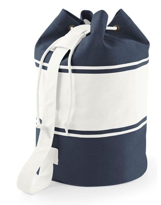 Quadra QD27 Canvas Duffel - French Navy/Off White