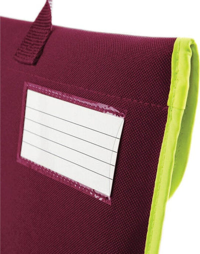 Quadra QD452 Enhanced-Viz Book Bag - Burgundy