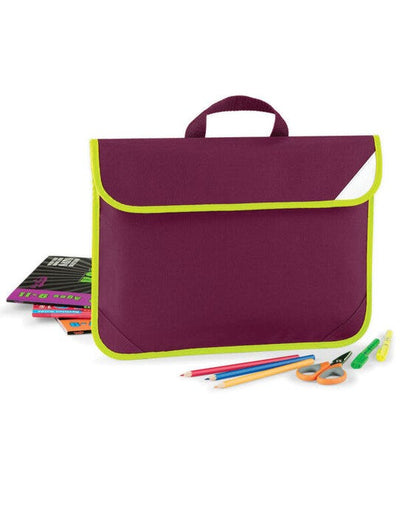 Quadra QD452 Enhanced-Viz Book Bag - Burgundy