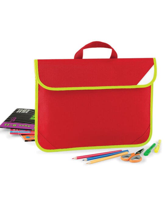Quadra QD452 Enhanced-Viz Book Bag - Classic Red