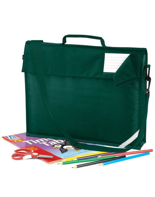 Quadra QD457 Junior Book Bag With Strap - Bottle Green