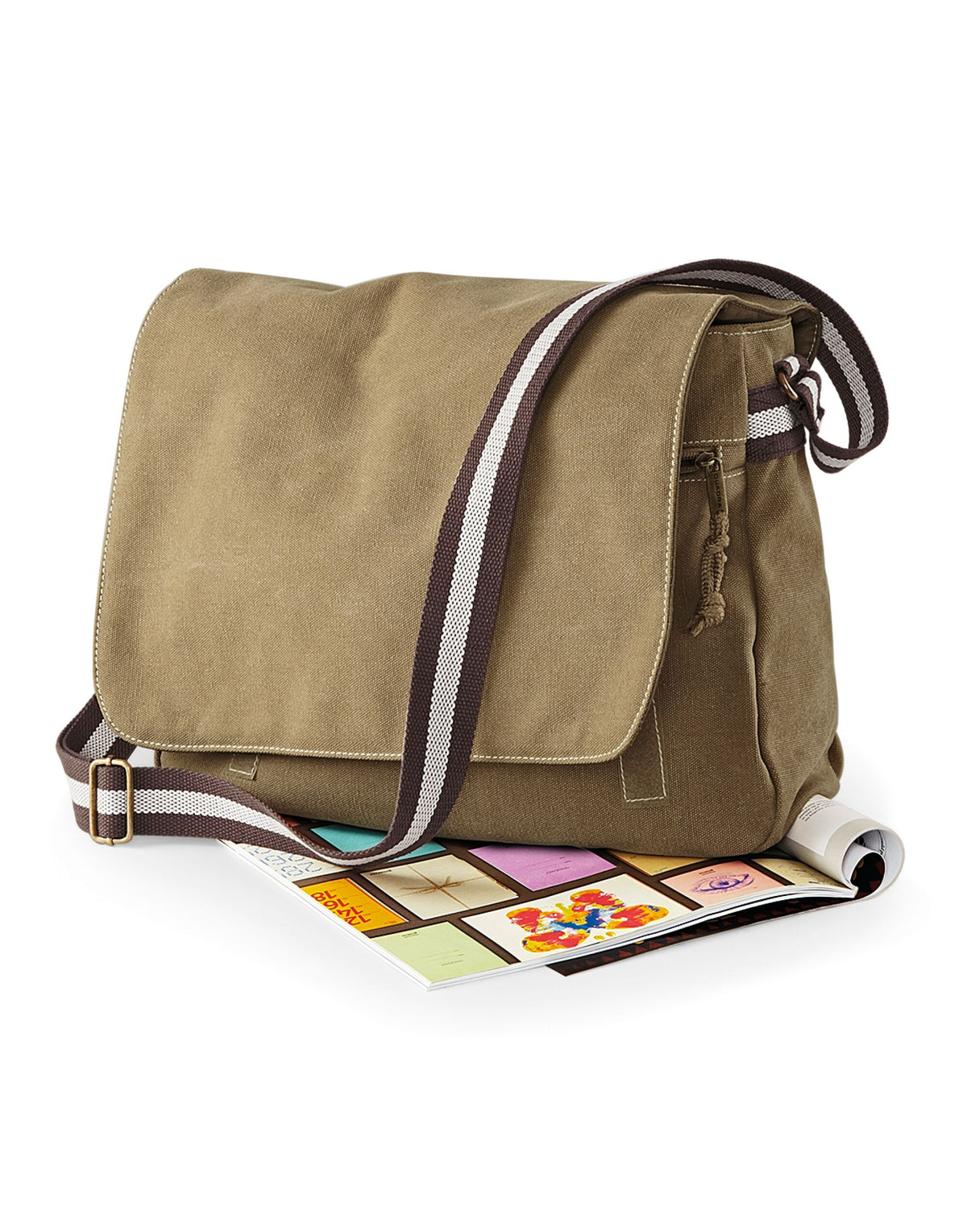 Quadra QD610 Vintage Canvas Despatch Bag - Sahara