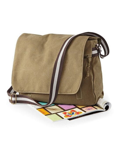 Quadra QD610 Vintage Canvas Despatch Bag - Sahara
