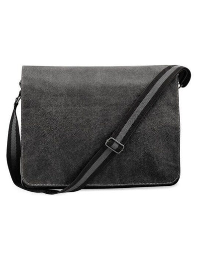 Quadra QD610 Vintage Canvas Despatch Bag - Vintage Black