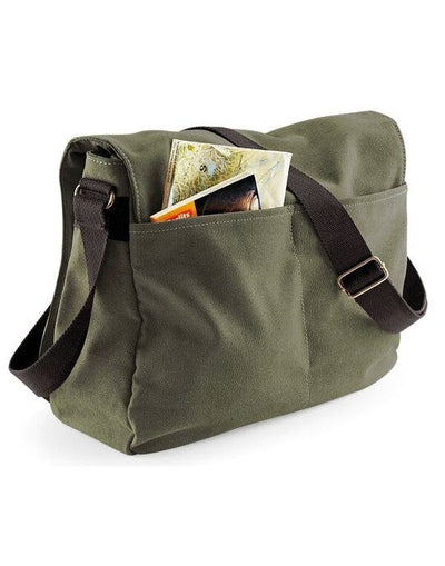 Quadra QD610 Vintage Canvas Despatch Bag - Vintage Military Green