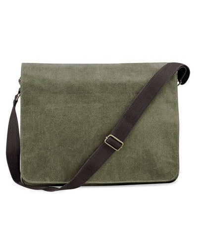 Quadra QD610 Vintage Canvas Despatch Bag - Vintage Military Green