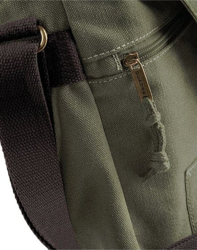 Quadra QD610 Vintage Canvas Despatch Bag - Vintage Military Green