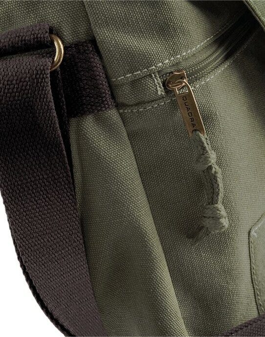 Quadra QD610 Vintage Canvas Despatch Bag - Vintage Military Green