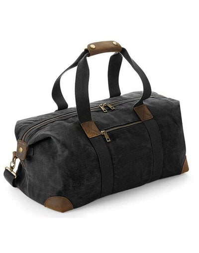 Quadra QD650 Heritage Washed Canvas Holdall - Black