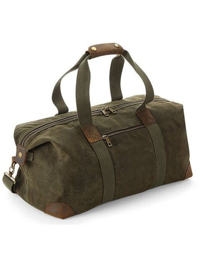 Quadra QD650 Heritage Washed Canvas Holdall - Olive Green