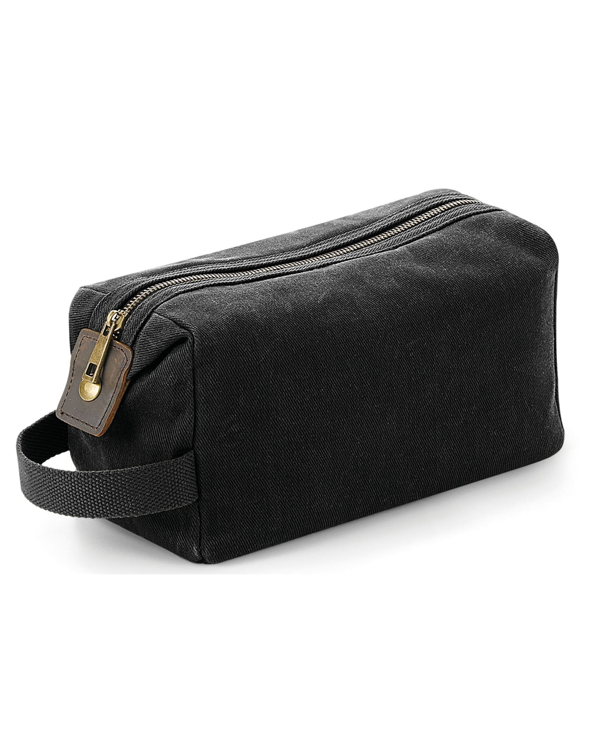 Quadra QD651 Heritage Waxed Canvas Wash Bag - Black