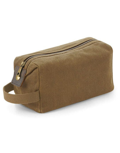 Quadra QD651 Heritage Waxed Canvas Wash Bag - Desert Sand