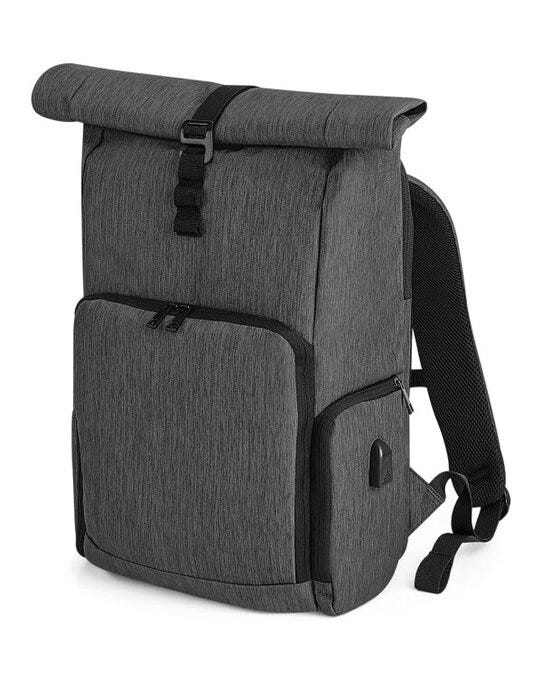 Quadra QD995 Q-Tech Charge Roll-Up Backpack - Granite Marl