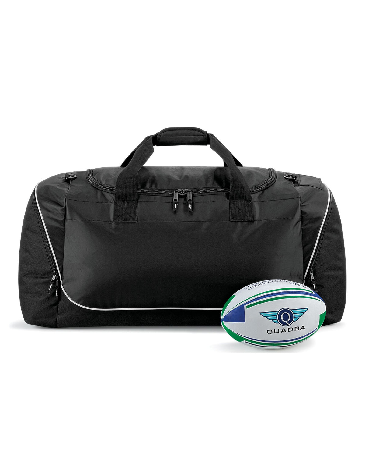 Quadra QS88 Teamwear Jumbo Kit Bag - Black/Light Grey