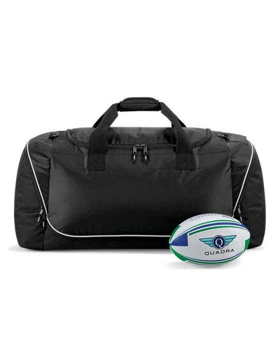Quadra QS88 Teamwear Jumbo Kit Bag - Black/Light Grey