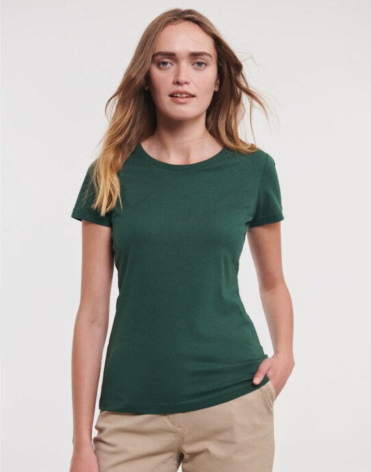 Russell Athletic Pure Organic R108F Russell Ladies Pure Organic T - Bottle Green