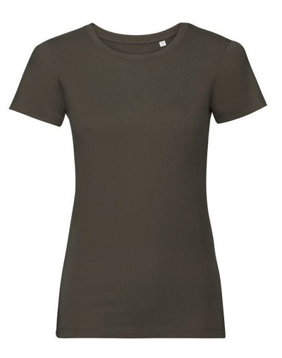 Russell Athletic Pure Organic R108F Russell Ladies Pure Organic T - Dark Olive