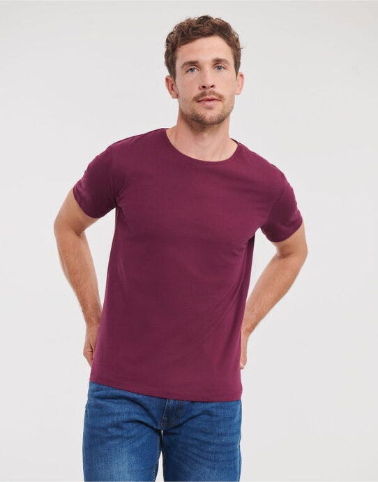 Russell Athletic Pure Organic R108M Russell Mens Pure Organic T - Burgundy