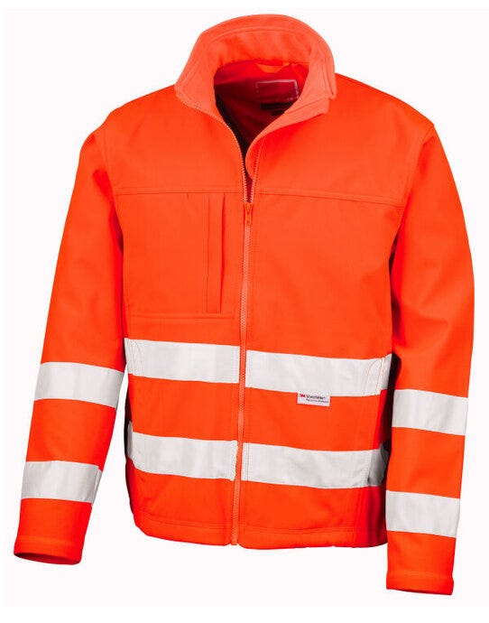 Result Safeguard R117X Hi-Vis Softshell Jacket - Hi Vis Orange