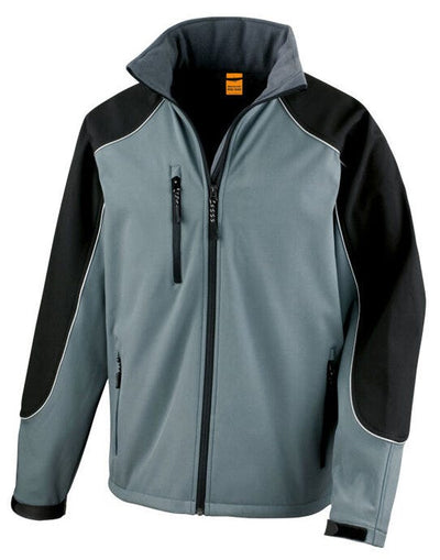 Result R118X Hooded Softshell Jacket - Grey/Black