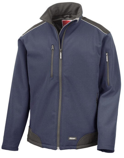 Result R124X Ripstop Softshell Workwear Jacket - Navy/Black