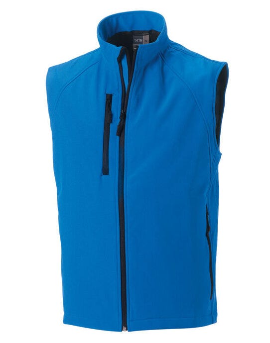 Russell Athletic R141M Russell Mens Softshell Gilet - Azure Blue