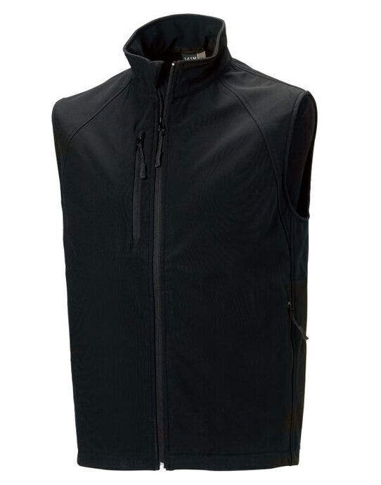 Russell Athletic R141M Russell Mens Softshell Gilet - Black