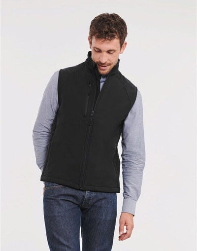 Russell Athletic R141M Russell Mens Softshell Gilet - Black