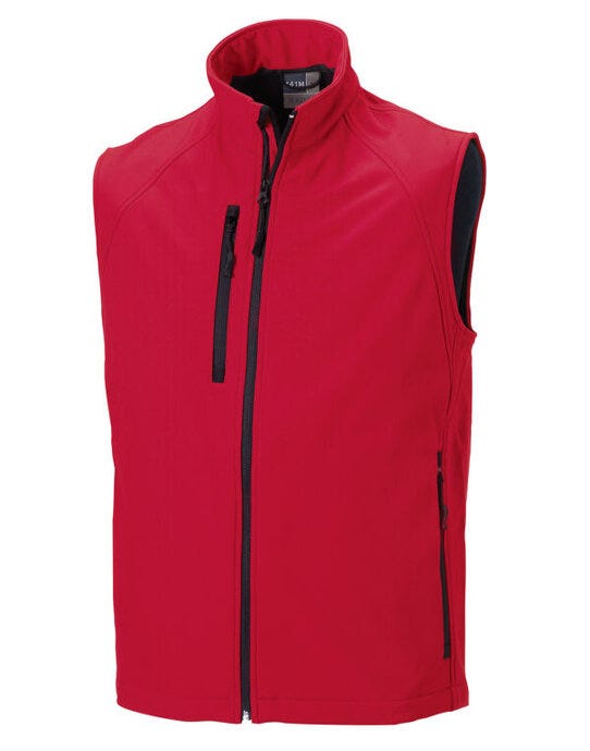 Russell Athletic R141M Russell Mens Softshell Gilet - Classic Red
