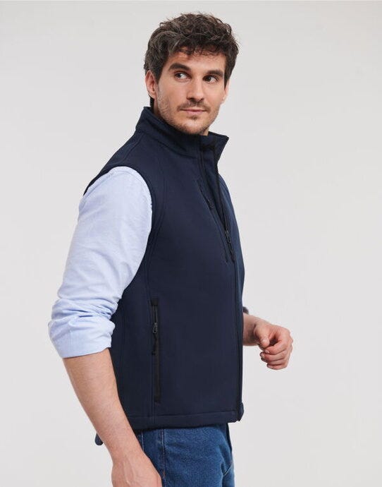 Russell Athletic R141M Russell Mens Softshell Gilet - French Navy