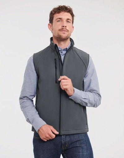 Russell Athletic R141M Russell Mens Softshell Gilet - Titanium