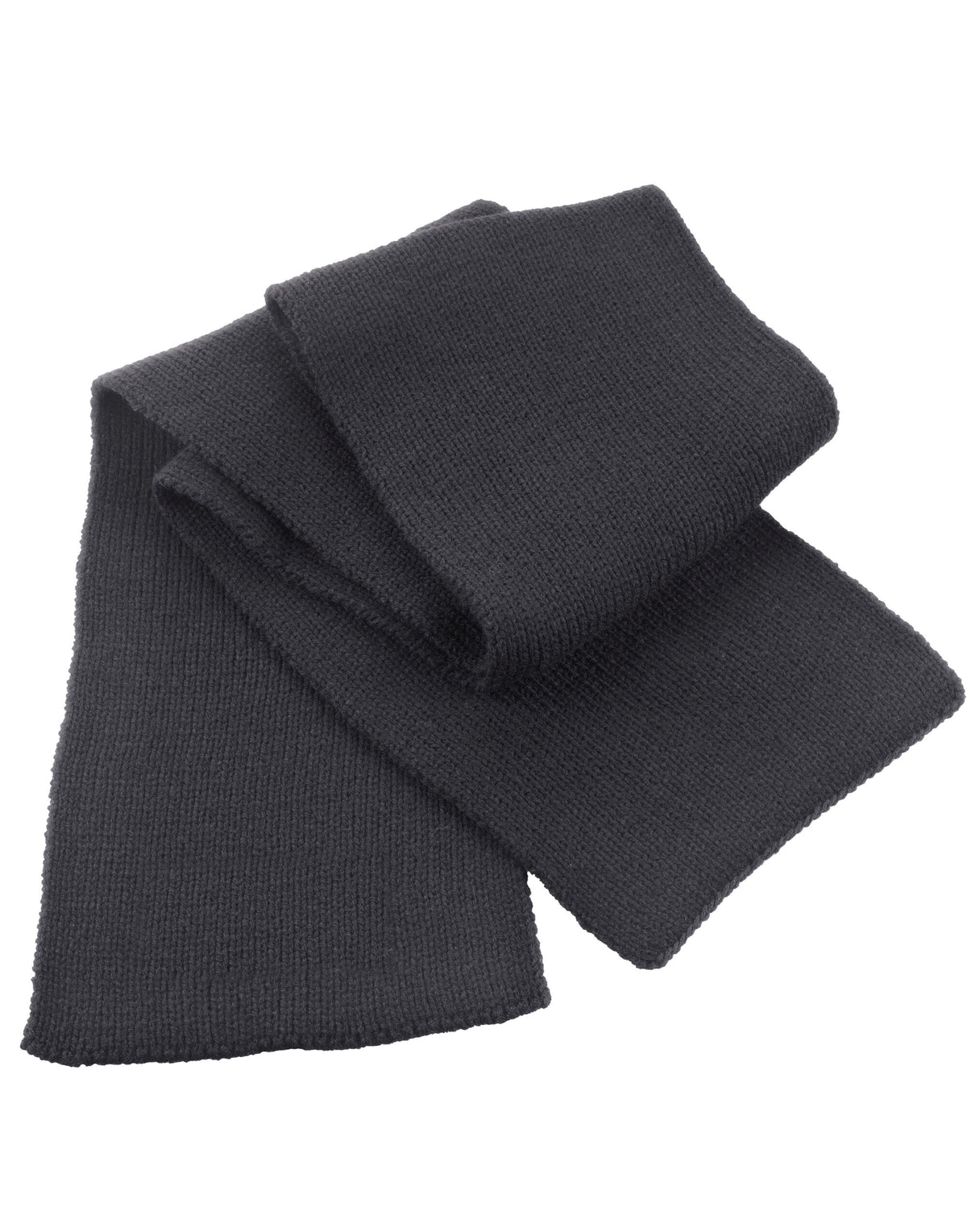 Result Winter Essentials R145X Result Winter Classic Heavy Knit Scarf - Charcoal