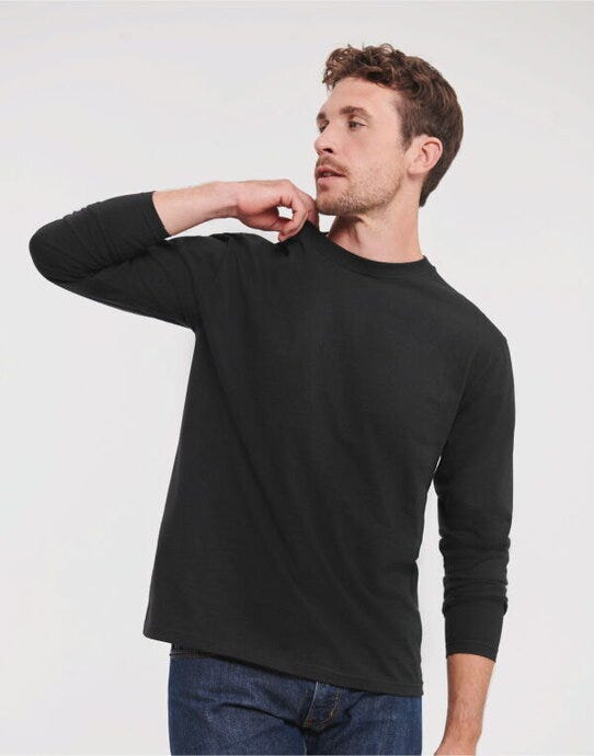 Russell Athletic R180L Russell Classic Long Sleeve T - Black