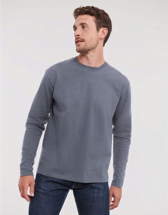 Russell Athletic R180L Russell Classic Long Sleeve T - Convoy Grey