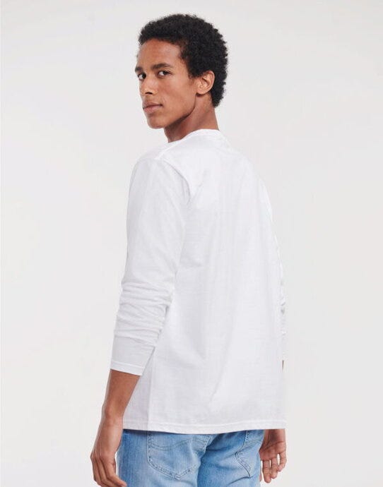 Russell Athletic R180L Russell Classic Long Sleeve T - White