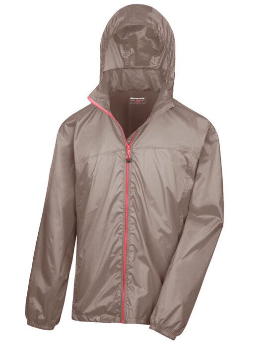 Result Urban Outdoor Wear R189X Result Urban L/Weight Stowable Jacket - Fennel/Pink