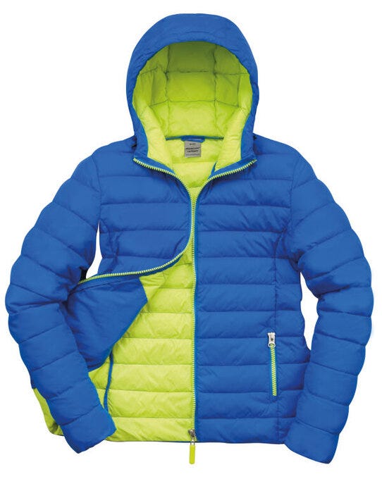 Result Urban Outdoor Wear R194F Result Urban Ladies Snowbird Hooded Jkt - Ocean/Lime