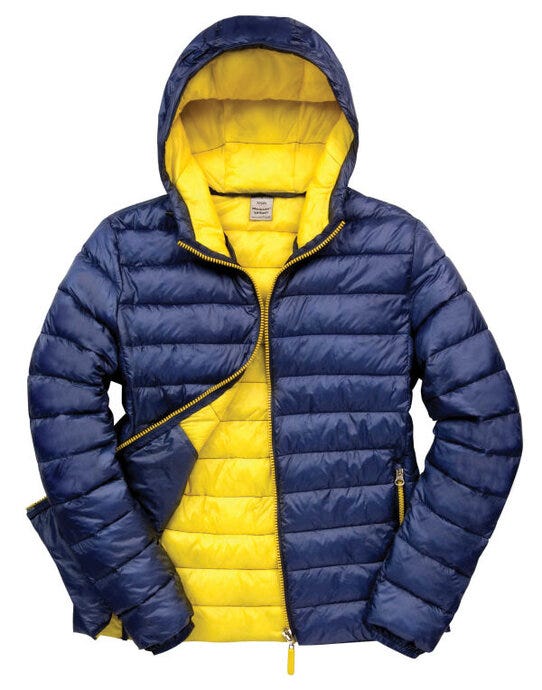 Result Urban Outdoor Wear R194M Result Urban Mens Snowbid Hooded Jkt - Navy/Yellow