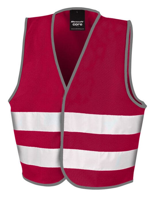 Result Safeguard R200JEV Jr Enhanced Vis Vest - Burgundy