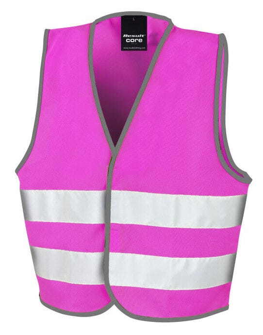 Result Safeguard R200JEV Jr Enhanced Vis Vest - Fluorescent Pink