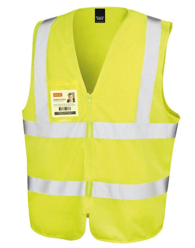 Result Safeguard R202X Result Safe-Guard Zip Safety Tabard - Hi-Vis Yellow