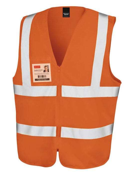 Result Safeguard R202X Result Safe-Guard Zip Safety Tabard - Hi Vis Orange