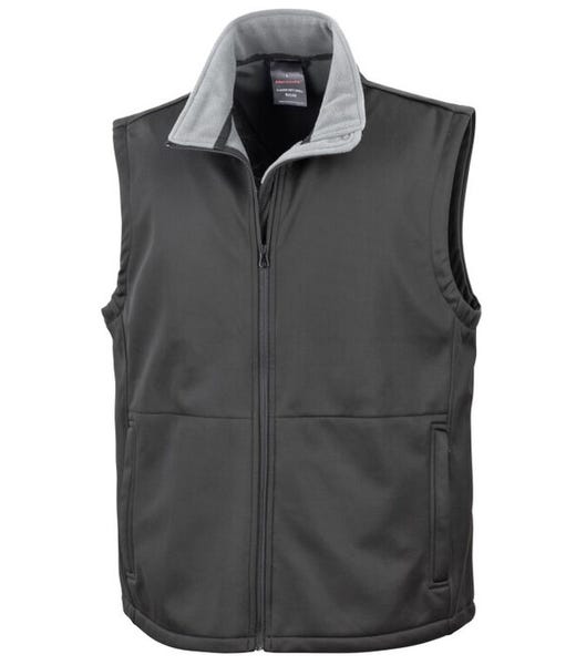 Result Core R214X Black plain Softshell Bodywarmer