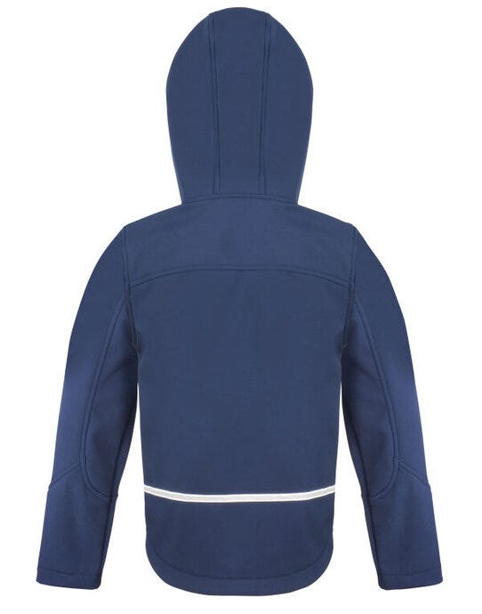 Result Core R224JY Junior Hooded Softshell Jkt - Navy/Royal