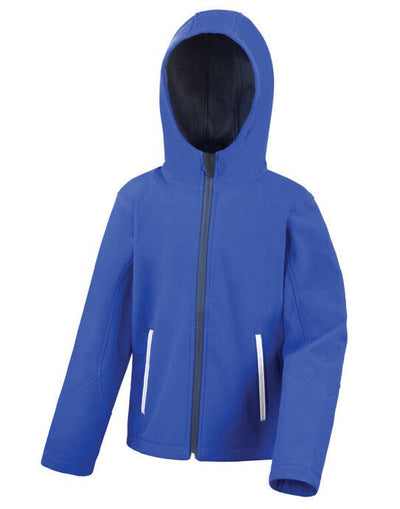Result Core R224JY Junior Hooded Softshell Jkt - Royal/Navy