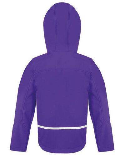 Result Core R224JY Junior Hooded Softshell Jkt - Purple/Grey