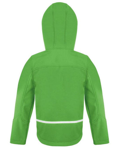 Result Core R224JY Junior Hooded Softshell Jkt - Vivid Green/Black