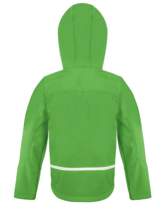 Result Core R224JY Junior Hooded Softshell Jkt - Vivid Green/Black